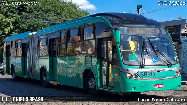 Transporte Coletivo Glória BB613 na cidade de Curitiba, Paraná, Brasil, por Lucas Weber Calizario. Número da foto: #12988585.
