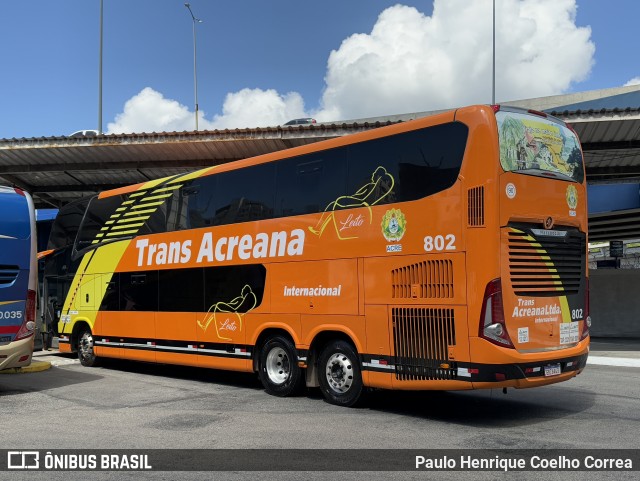 Empresa de Transporte Coletivo Trans Acreana 802 na cidade de Rio de Janeiro, Rio de Janeiro, Brasil, por Paulo Henrique Coelho Correa. Número da foto: #12990124.