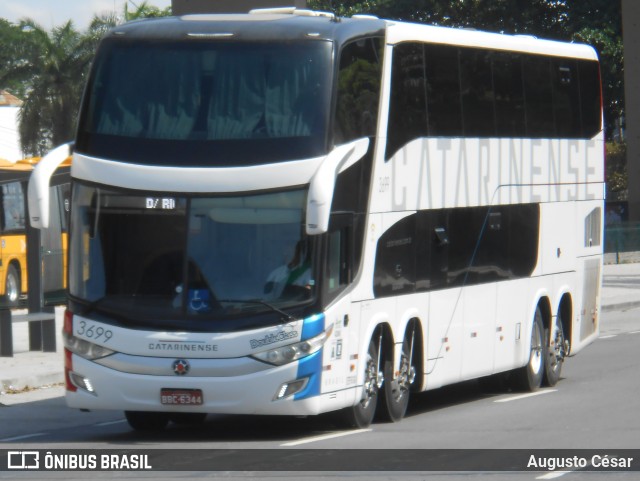 Auto Viação Catarinense 3699 na cidade de Rio de Janeiro, Rio de Janeiro, Brasil, por Augusto César. Número da foto: #12988346.