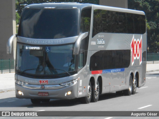 Auto Viação 1001 RJ 108.686 na cidade de Rio de Janeiro, Rio de Janeiro, Brasil, por Augusto César. Número da foto: #12988225.