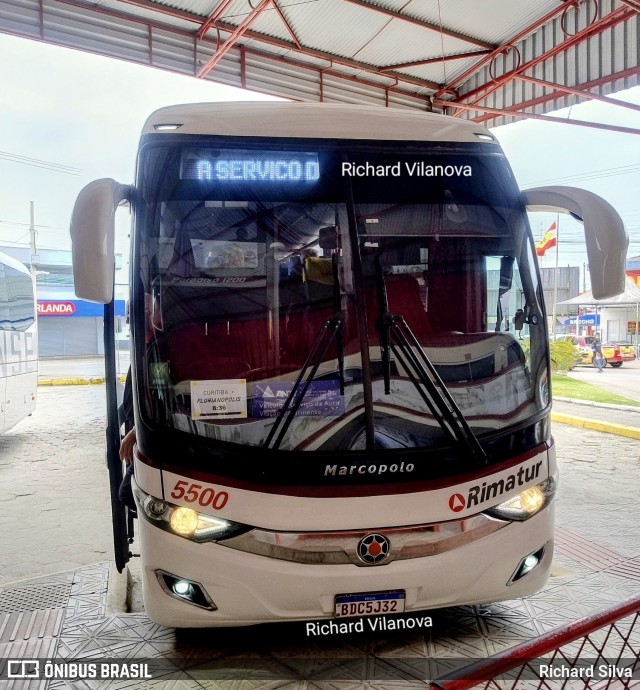 Rimatur Transportes 5500 na cidade de Tijucas, Santa Catarina, Brasil, por Richard Silva. Número da foto: #12987380.