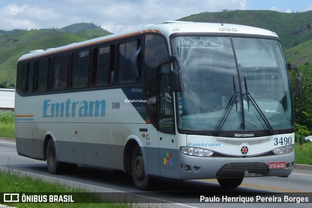 Emtram 3490 na cidade de Barra do Piraí, Rio de Janeiro, Brasil, por Paulo Henrique Pereira Borges. Número da foto: #12988273.