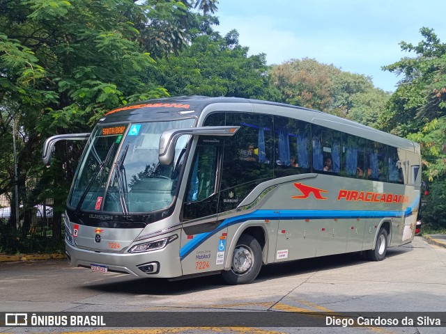 Viação Piracicabana 7224 na cidade de São Paulo, São Paulo, Brasil, por Diego Cardoso da Silva. Número da foto: #12987194.