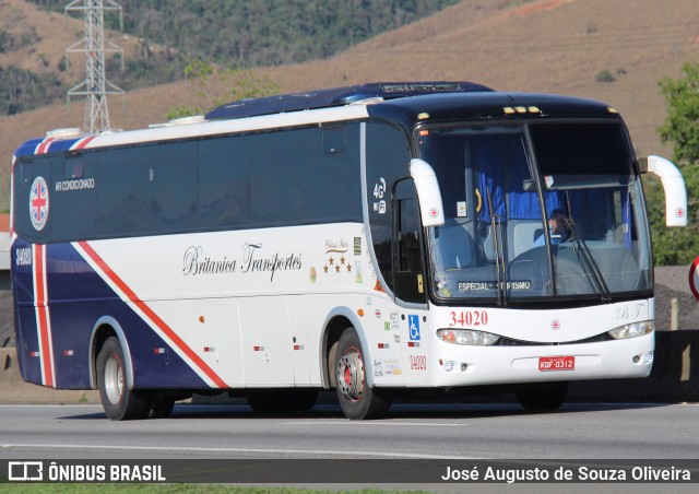 Británica Transportes 34020 na cidade de Roseira, São Paulo, Brasil, por José Augusto de Souza Oliveira. Número da foto: #12988944.