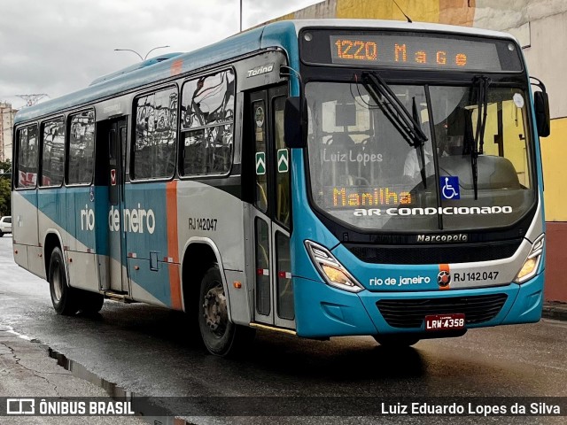 Expresso Rio de Janeiro RJ 142.047 na cidade de São Gonçalo, Rio de Janeiro, Brasil, por Luiz Eduardo Lopes da Silva. Número da foto: #12987622.