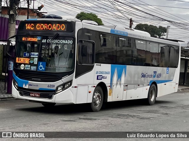 Viação Estrela 6.059 na cidade de São Gonçalo, Rio de Janeiro, Brasil, por Luiz Eduardo Lopes da Silva. Número da foto: #12987614.