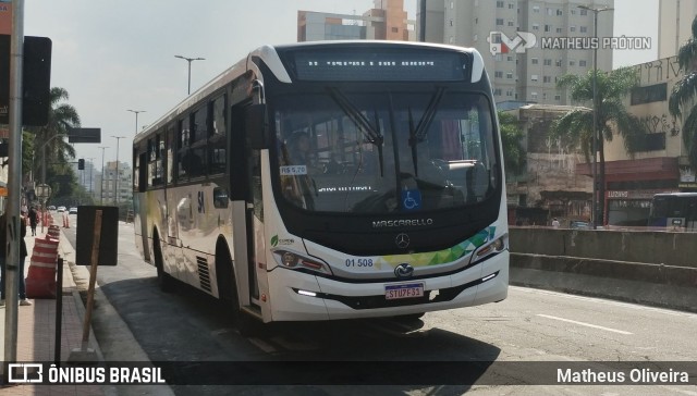 Viação Guaianazes 01 508 na cidade de Santo André, São Paulo, Brasil, por Matheus Oliveira. Número da foto: #12992279.