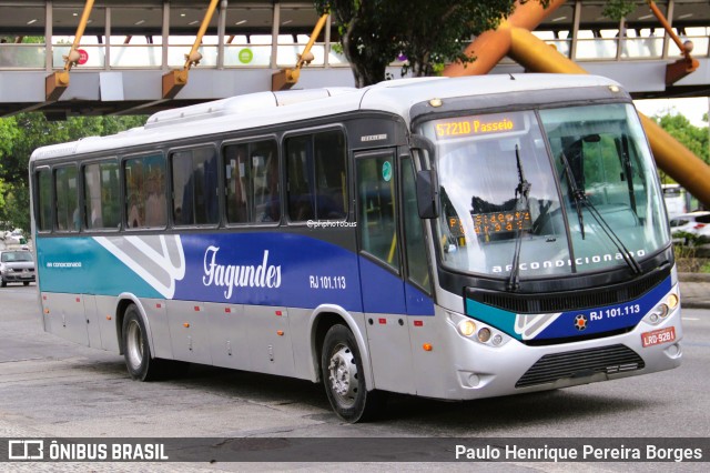 Auto Ônibus Fagundes RJ 101.113 na cidade de Rio de Janeiro, Rio de Janeiro, Brasil, por Paulo Henrique Pereira Borges. Número da foto: #12991117.
