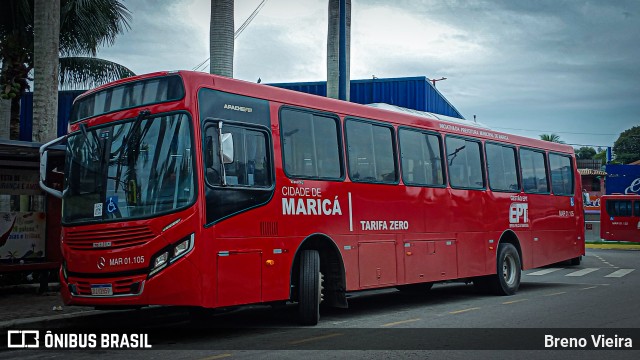 EPT - Empresa Pública de Transportes de Maricá MAR 01.105 na cidade de Maricá, Rio de Janeiro, Brasil, por Breno Vieira. Número da foto: #12991590.