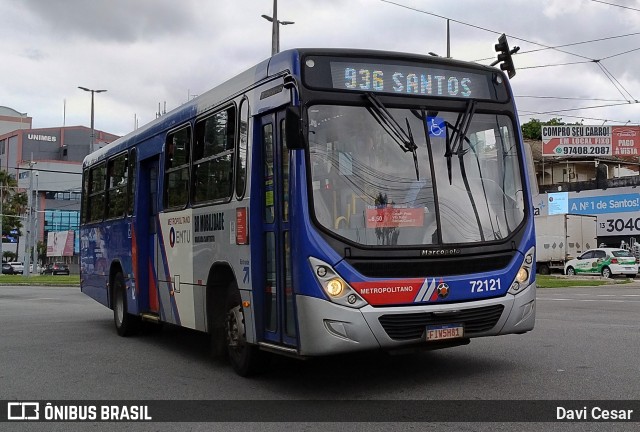 BR Mobilidade Baixada Santista 72121 na cidade de Santos, São Paulo, Brasil, por Davi Cesar. Número da foto: #12990377.