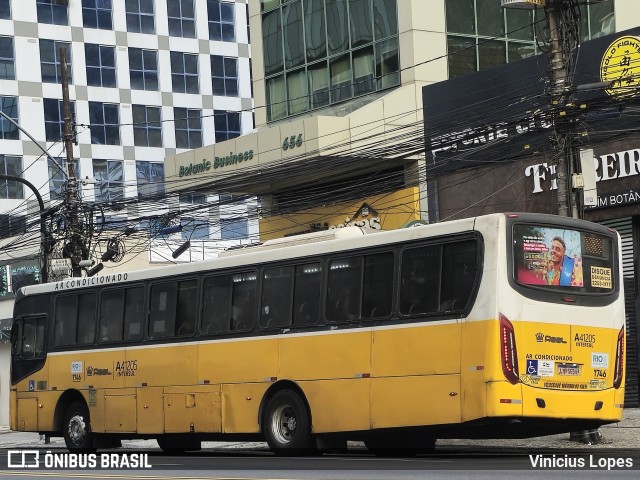 Real Auto Ônibus A41205 na cidade de Rio de Janeiro, Rio de Janeiro, Brasil, por Vinicius Lopes. Número da foto: #12991481.