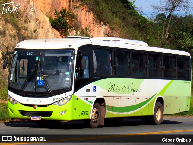 Rio Negro Fretamento e Turismo 63822 na cidade de Sabará, Minas Gerais, Brasil, por César Ônibus. Número da foto: #12991616.