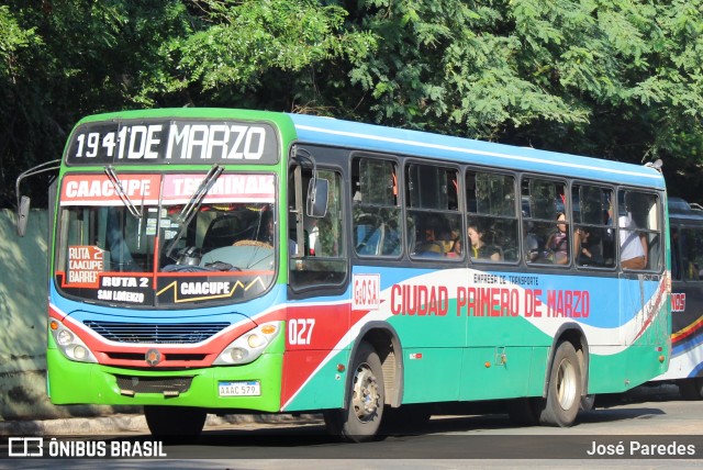 1º de Marzo - Empresa de Transporte y Turismo Ciudad Primero de Marzo 027 na cidade de Asunción, Paraguai, por José Paredes. Número da foto: #12992638.