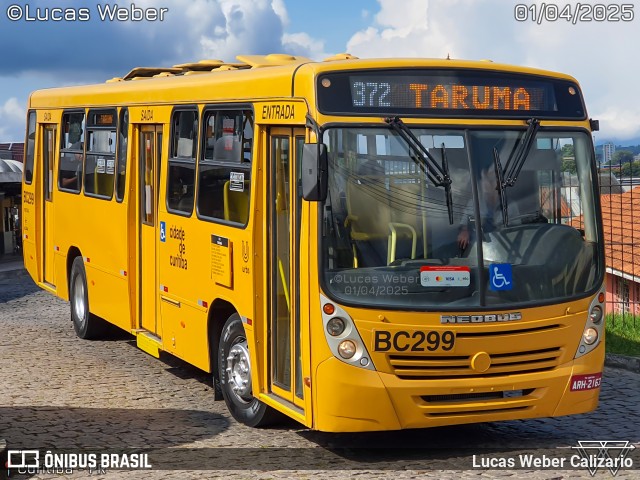 Transporte Coletivo Glória BC299 na cidade de Curitiba, Paraná, Brasil, por Lucas Weber Calizario. Número da foto: #12992053.