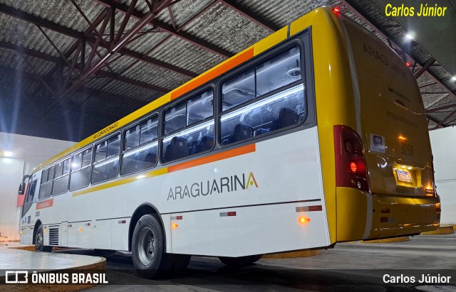 Viação Araguarina 3198 na cidade de Goiânia, Goiás, Brasil, por Carlos Júnior. Número da foto: #12992452.