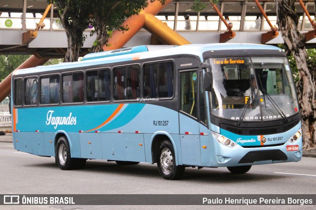 Auto Ônibus Fagundes RJ 101.257 na cidade de Rio de Janeiro, Rio de Janeiro, Brasil, por Paulo Henrique Pereira Borges. Número da foto: #12991128.