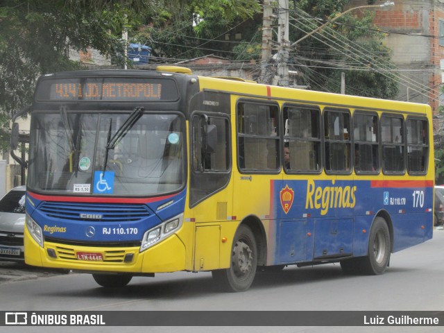 Auto Viação Reginas RJ 110.170 na cidade de Duque de Caxias, Rio de Janeiro, Brasil, por Luiz Guilherme. Número da foto: #12992081.