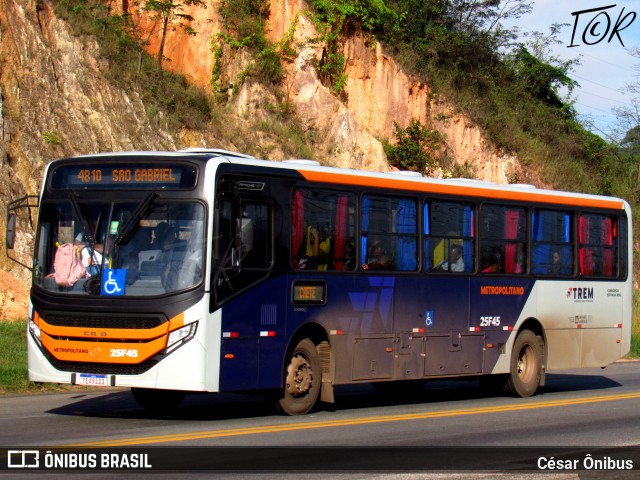 Companhia Coordenadas de Transportes 25F45 na cidade de Sabará, Minas Gerais, Brasil, por César Ônibus. Número da foto: #12991621.