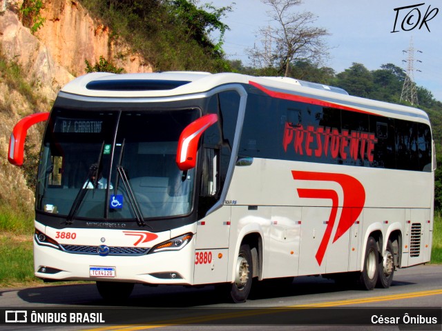 Viação Presidente 3880 na cidade de Sabará, Minas Gerais, Brasil, por César Ônibus. Número da foto: #12991646.
