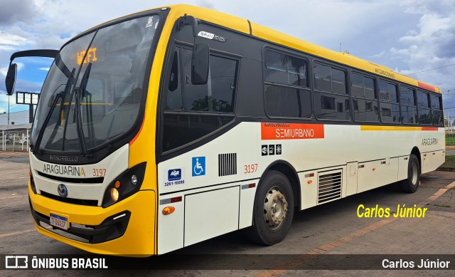 Viação Araguarina 3197 na cidade de Goiânia, Goiás, Brasil, por Carlos Júnior. Número da foto: #12992422.