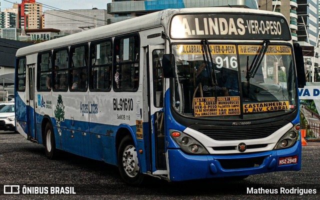 Transportes Águas Lindas BL-91610 na cidade de Belém, Pará, Brasil, por Matheus Rodrigues. Número da foto: #12996578.
