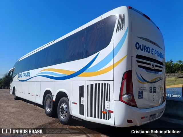 Viação Ouro e Prata 813 na cidade de Parobé, Rio Grande do Sul, Brasil, por Cristiano Schnepfleitner. Número da foto: #12996058.