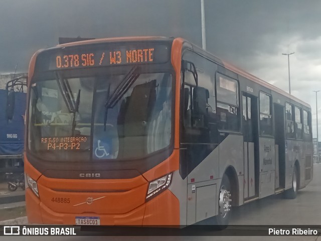 Auto Viação Marechal Brasília 448885 na cidade de Taguatinga, Distrito Federal, Brasil, por Pietro Ribeiro. Número da foto: #12994022.