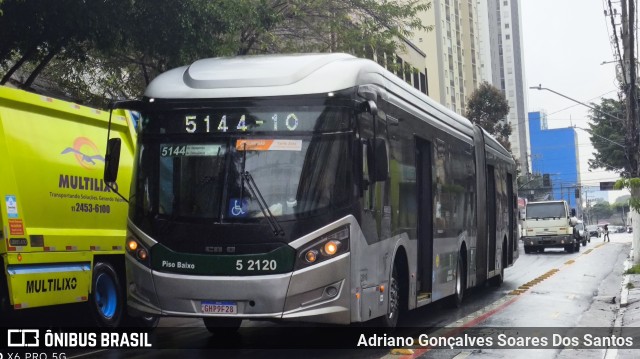 Via Sudeste Transportes S.A. 5 2120 na cidade de São Paulo, São Paulo, Brasil, por Adriano Gonçalves Soares Dos Santos. Número da foto: #12993870.