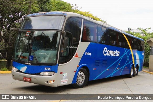 Viação Cometa 6705 na cidade de São Paulo, São Paulo, Brasil, por Paulo Henrique Pereira Borges. Número da foto: #12995613.