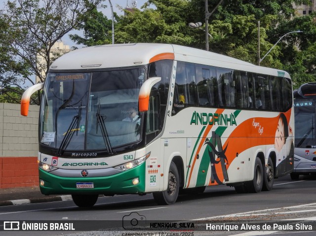 Empresa de Transportes Andorinha 6343 na cidade de Campinas, São Paulo, Brasil, por Henrique Alves de Paula Silva. Número da foto: #12996395.