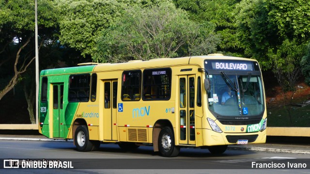 TCGL - Transportes Coletivos Grande Londrina 3072 na cidade de Londrina, Paraná, Brasil, por Francisco Ivano. Número da foto: #12996422.