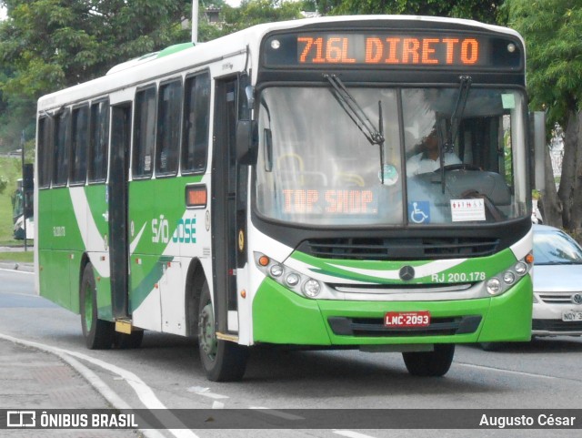 Viação São José RJ 200.178 na cidade de Nova Iguaçu, Rio de Janeiro, Brasil, por Augusto César. Número da foto: #12996026.