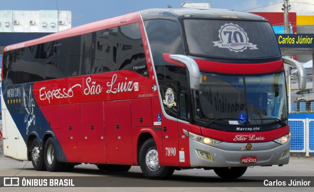 Expresso São Luiz 7890 na cidade de Goiânia, Goiás, Brasil, por Carlos Júnior. Número da foto: #12994723.