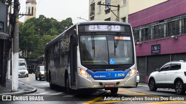 Sambaíba Transportes Urbanos 2 2636 na cidade de São Paulo, São Paulo, Brasil, por Adriano Gonçalves Soares Dos Santos. Número da foto: #12993866.