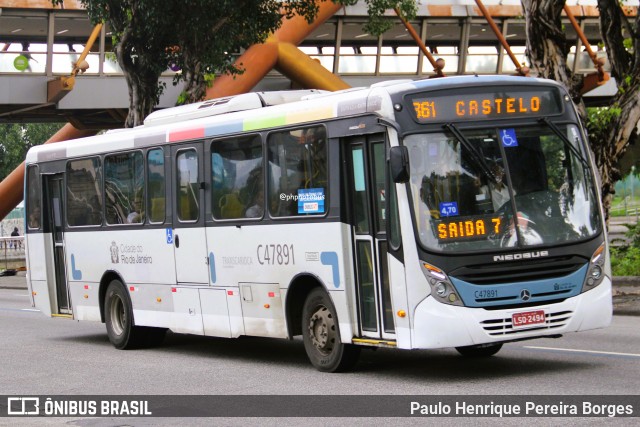 Viação Redentor C47891 na cidade de Rio de Janeiro, Rio de Janeiro, Brasil, por Paulo Henrique Pereira Borges. Número da foto: #12995593.