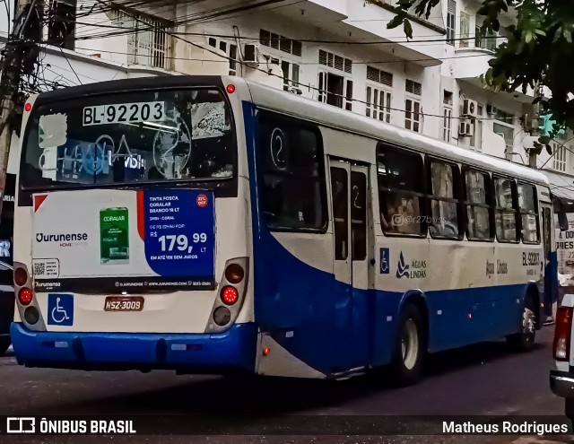 Transportes Águas Lindas BL-92203 na cidade de Belém, Pará, Brasil, por Matheus Rodrigues. Número da foto: #12996550.
