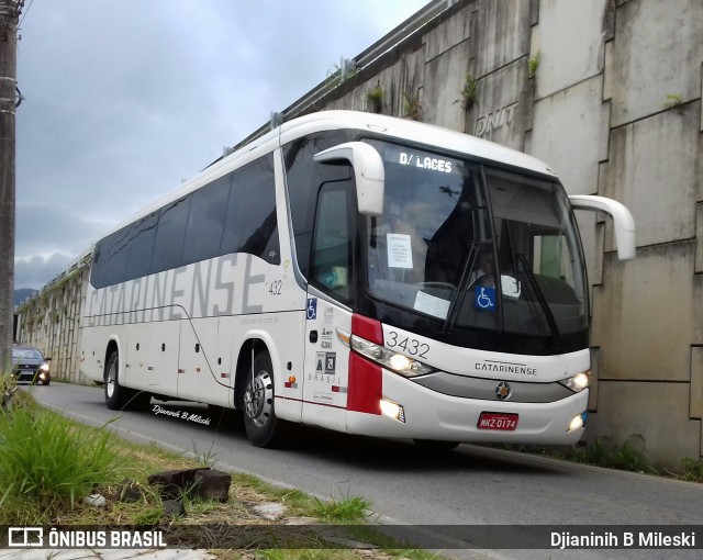 Auto Viação Catarinense 3432 na cidade de Indaial, Santa Catarina, Brasil, por Djianinih B Mileski. Número da foto: #12996138.