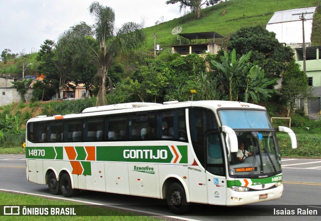 Empresa Gontijo de Transportes 14870 na cidade de Santos Dumont, Minas Gerais, Brasil, por Isaias Ralen. Número da foto: #12998735.