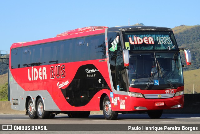 Lider Bus 1901 na cidade de Roseira, São Paulo, Brasil, por Paulo Henrique Pereira Borges. Número da foto: #12998619.