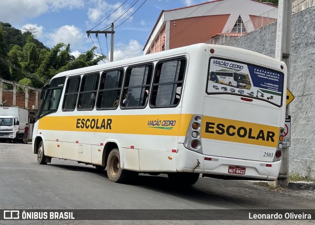 Viação Cedro 2503 na cidade de São José do Vale do Rio Preto, Rio de Janeiro, Brasil, por Leonardo Oliveira. Número da foto: #12997911.