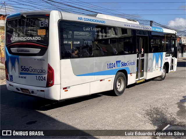 Icaraí Auto Transportes 1.024 na cidade de São Gonçalo, Rio de Janeiro, Brasil, por Luiz Eduardo Lopes da Silva. Número da foto: #12998947.