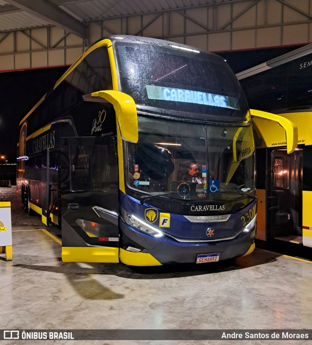 Caravellas Transportes e Turismo 2301 na cidade de Registro, São Paulo, Brasil, por Andre Santos de Moraes. Número da foto: #12997321.