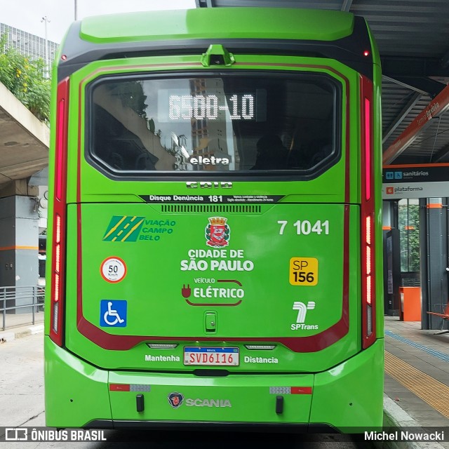 Viação Campo Belo 7 1041 na cidade de São Paulo, São Paulo, Brasil, por Michel Nowacki. Número da foto: #12998952.