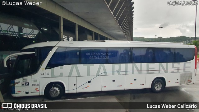 Auto Viação Catarinense 3436 na cidade de Florianópolis, Santa Catarina, Brasil, por Lucas Weber Calizario. Número da foto: #12997412.