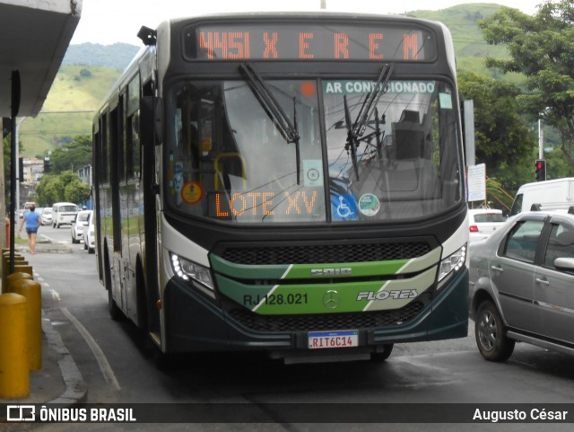Transportes Flores RJ 128.021 na cidade de Nova Iguaçu, Rio de Janeiro, Brasil, por Augusto César. Número da foto: #12998678.