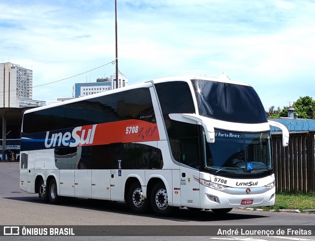 Unesul de Transportes 5708 na cidade de Porto Alegre, Rio Grande do Sul, Brasil, por André Lourenço de Freitas. Número da foto: #12997376.