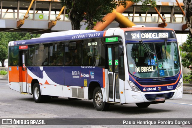 Viação Ideal B28619 na cidade de Rio de Janeiro, Rio de Janeiro, Brasil, por Paulo Henrique Pereira Borges. Número da foto: #12998700.