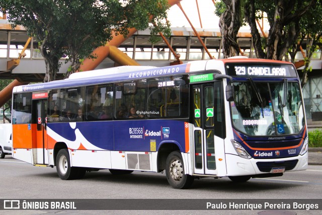 Viação Ideal B28568 na cidade de Rio de Janeiro, Rio de Janeiro, Brasil, por Paulo Henrique Pereira Borges. Número da foto: #12998672.