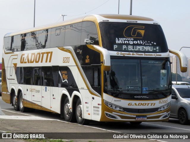 Auto Viação Gadotti 8200 na cidade de São Paulo, São Paulo, Brasil, por Gabriel Oliveira Caldas da Nobrega. Número da foto: #12999293.