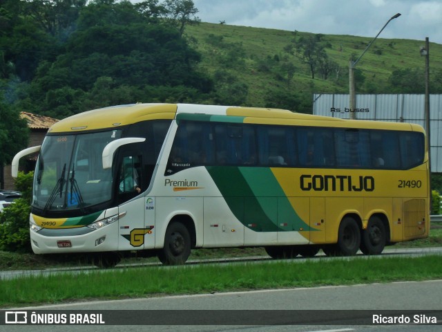 Empresa Gontijo de Transportes 21490 na cidade de Ribeirão Vermelho, Minas Gerais, Brasil, por Ricardo Silva. Número da foto: #12997386.